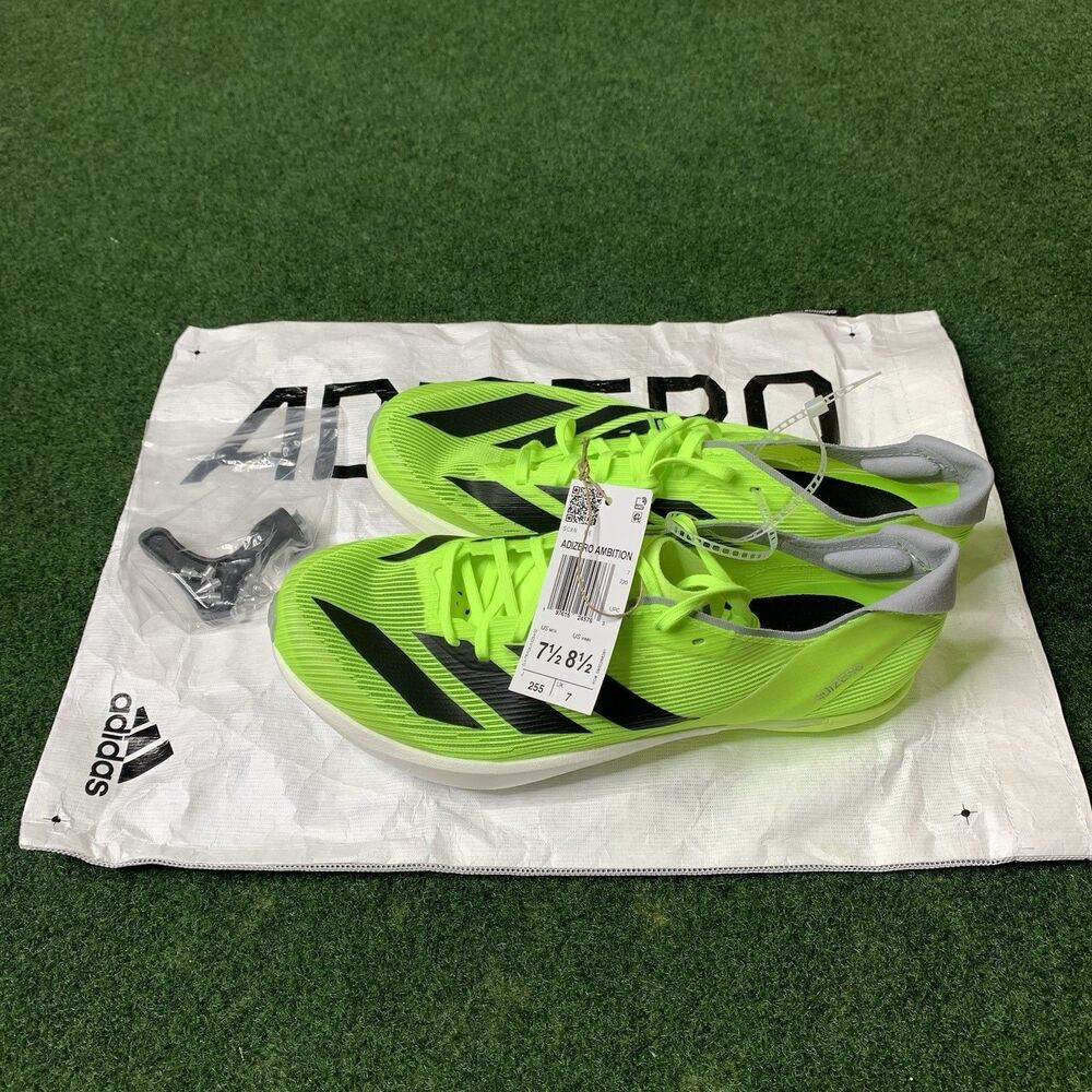 Sz 7.5 Adidas Adizero Ambition Lucid Lemon Track & Field Shoes IH5798 Men's